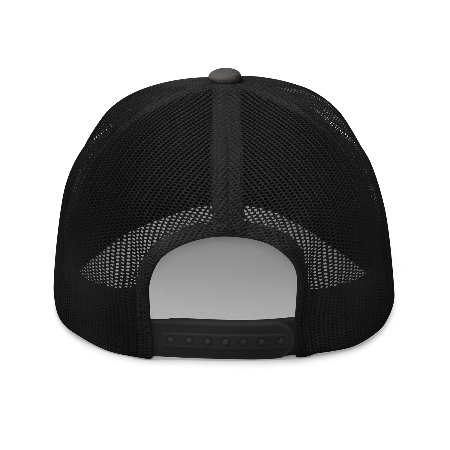 Unisex Embroidered Retro Trucker Hat featuring the No Expectations Wave logo on the front, part of the No Expectations brand collection Charcoal