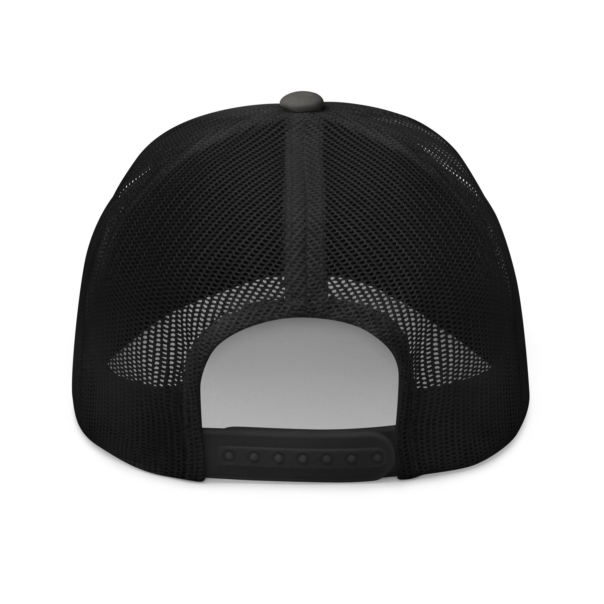 Unisex Embroidered Retro Trucker Hat featuring the No Expectations Wave logo on the front, part of the No Expectations brand collection Charcoal