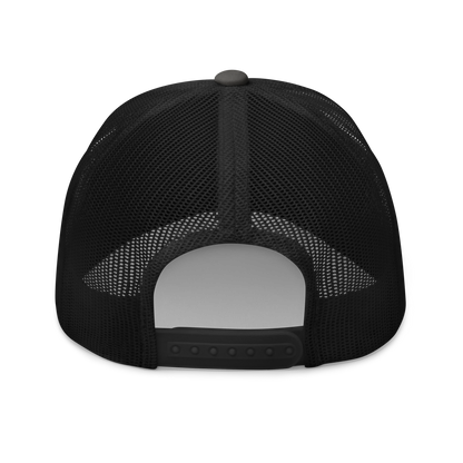 Unisex Embroidered Retro Trucker Hat featuring the No Expectations Wave logo on the front, part of the No Expectations brand collection Charcoal