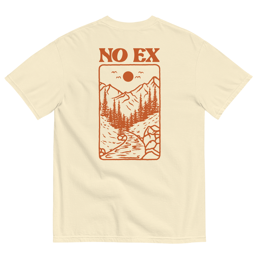 Soft and Durable Comfort Colors short sleeve t-shirt featuring a Nature Path graphic, part of the No Expectations brand collection Ivory